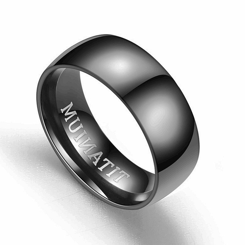 Timeless 8mm Black Stainless Steel Ring — Modern Luxury for the Gentleman - merch gone viral.
