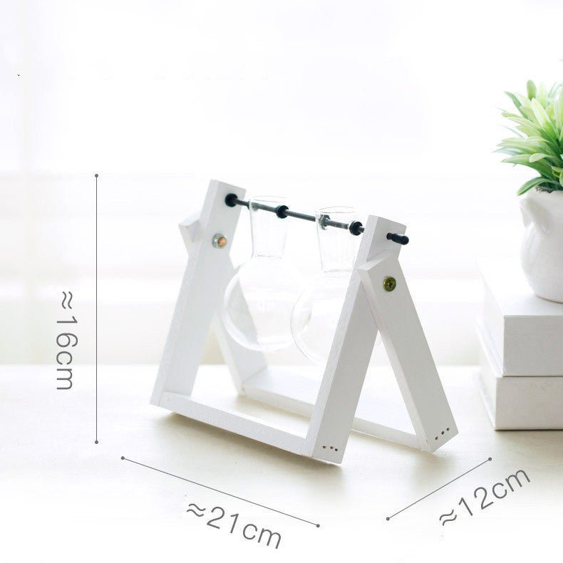 Transparent Wood Frame Glass Planter For Hydroponic Plants - Merch Gone Viral