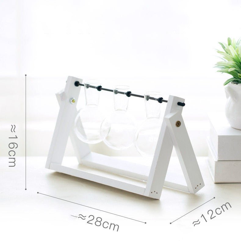 Transparent Wood Frame Glass Planter For Hydroponic Plants - Merch Gone Viral