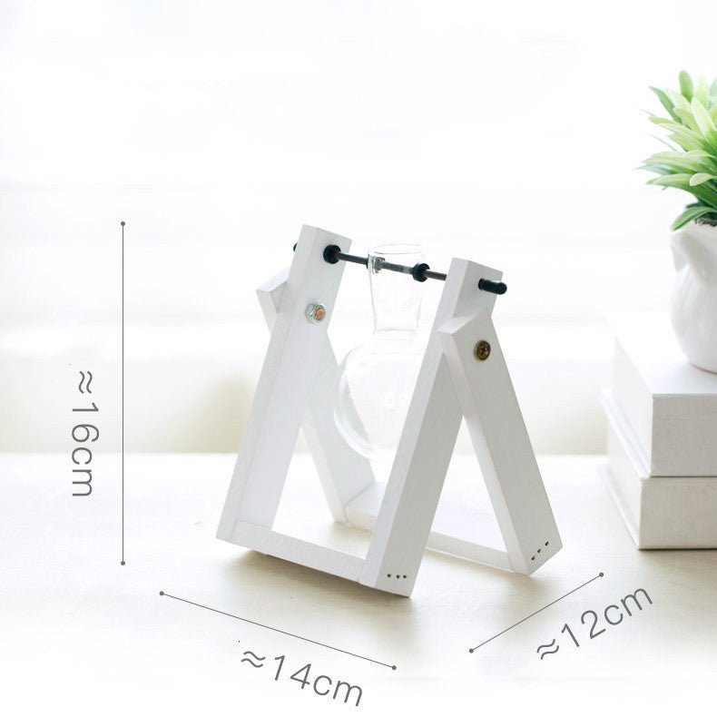 Transparent Wood Frame Glass Planter For Hydroponic Plants - Merch Gone Viral