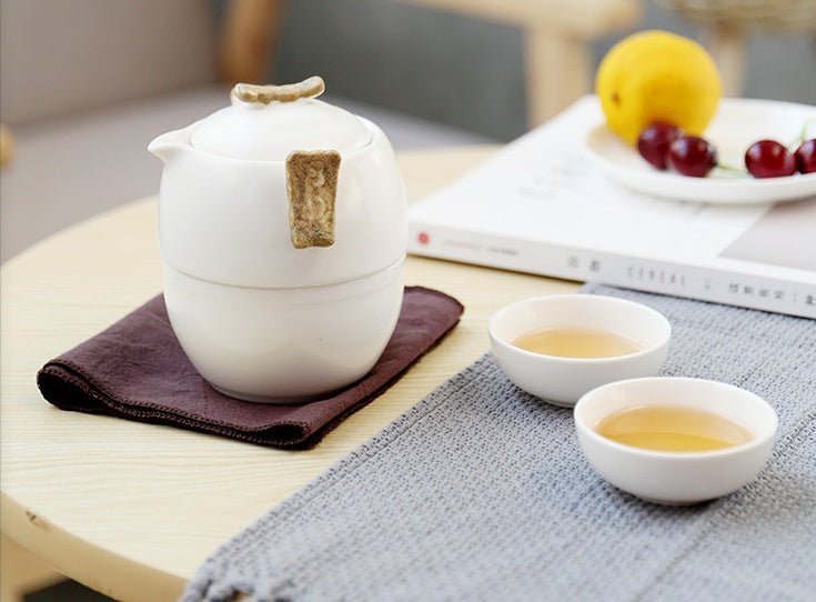 Travel Tea Set Porcelain Teapot And Cups Travel Tea Set - Merch Gone Viral