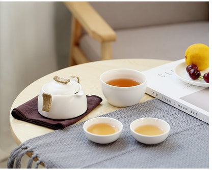 Travel Tea Set Porcelain Teapot And Cups Travel Tea Set - Merch Gone Viral