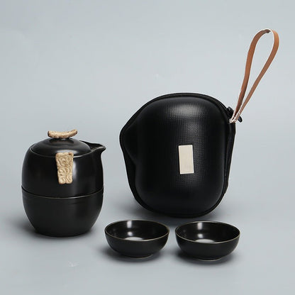 Travel Tea Set Porcelain Teapot And Cups Travel Tea Set - Merch Gone Viral