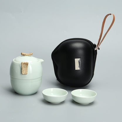 Travel Tea Set Porcelain Teapot And Cups Travel Tea Set - Merch Gone Viral