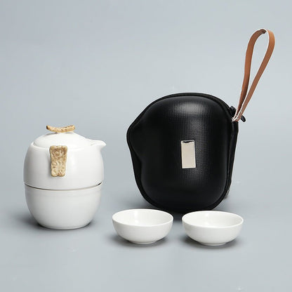Travel Tea Set Porcelain Teapot And Cups Travel Tea Set - Merch Gone Viral