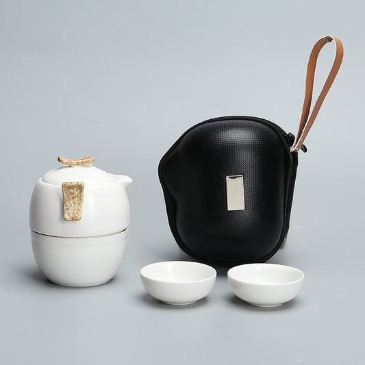 Travel Tea Set Porcelain Teapot And Cups Travel Tea Set - Merch Gone Viral