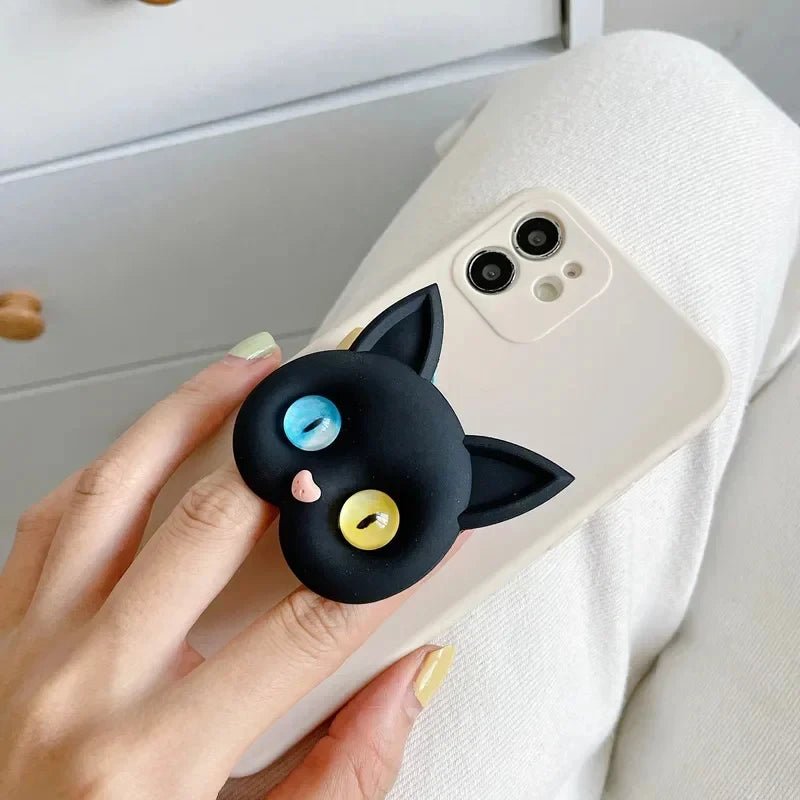 Universal Cartoon Cat Phone Stand Foldable Plastic Support - Merch Gone Viral
