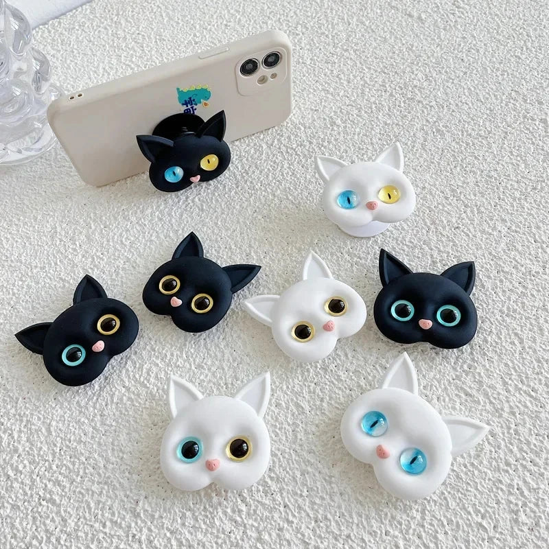 Universal Cartoon Cat Phone Stand Foldable Plastic Support - Merch Gone Viral
