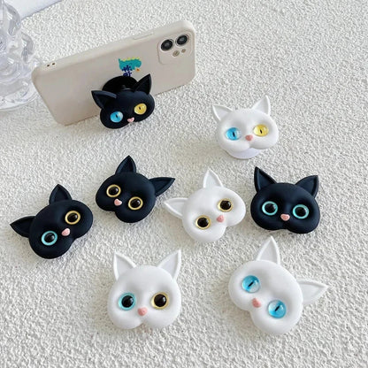 Universal Cartoon Cat Phone Stand Foldable Plastic Support - Merch Gone Viral