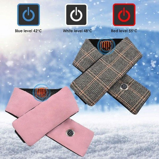 USB Heated Winter Scarf Women Men Adjust Temperature - merch gone viral.