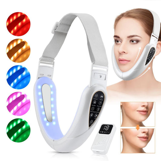 V - Shape Facial Lifting Anti - Aging Device With 7 LED Lights Photon Therapy Limited Edition Luxury - merch gone viral.