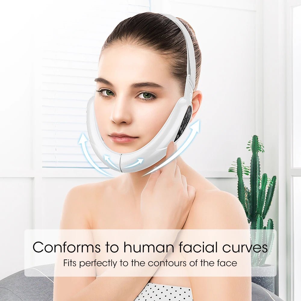 V - Shape Facial Lifting Anti - Aging Device With 7 LED Lights Photon Therapy Limited Edition Luxury - merch gone viral.