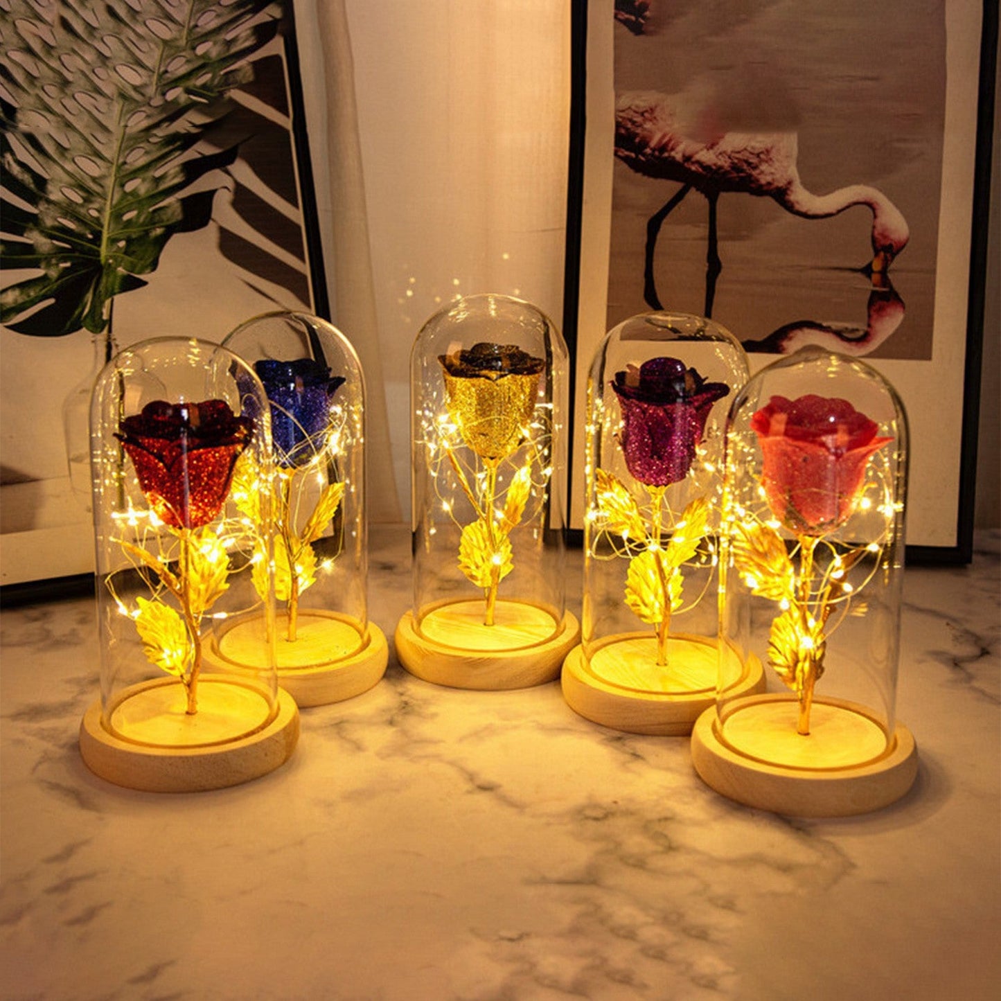 Valentine Eternal Rose LED Glass Flower Gift For Romantic Glow And Lasting Beauty For Decor - merch gone viral.