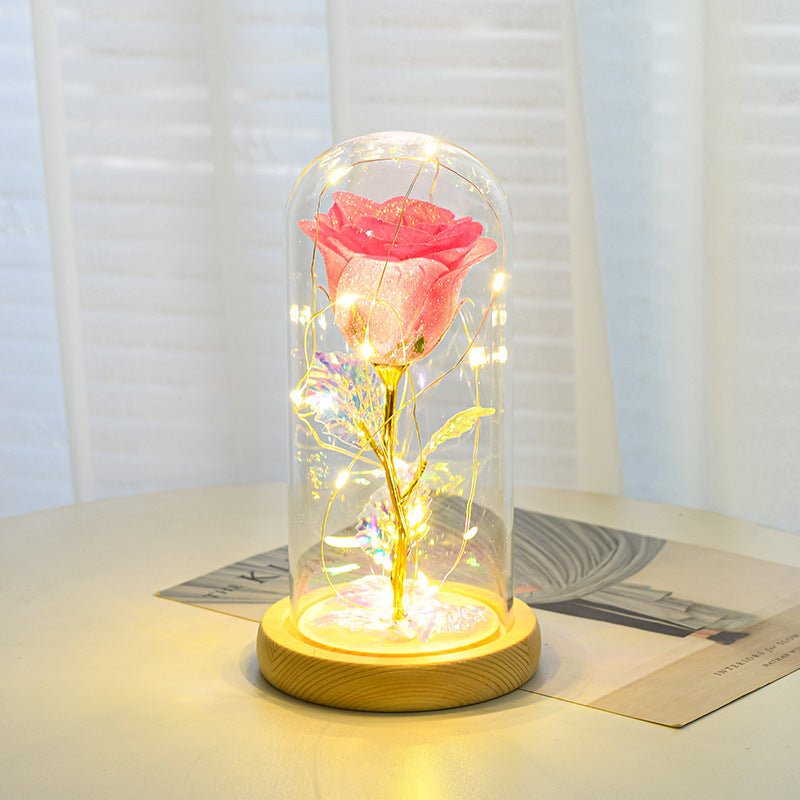Valentine Eternal Rose LED Glass Flower Gift For Romantic Glow And Lasting Beauty For Decor - merch gone viral.