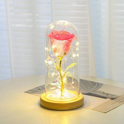 Valentine Eternal Rose LED Glass Flower Gift For Romantic Glow And Lasting Beauty For Decor - merch gone viral.