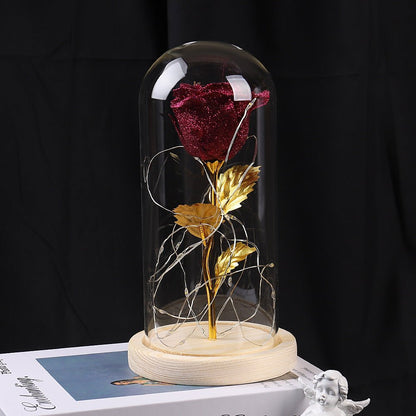 Valentine Eternal Rose LED Glass Flower Gift For Romantic Glow And Lasting Beauty For Decor - merch gone viral.