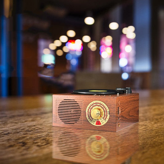 Vintage Bluetooth Speaker Wood Phonograph - merch gone viral.