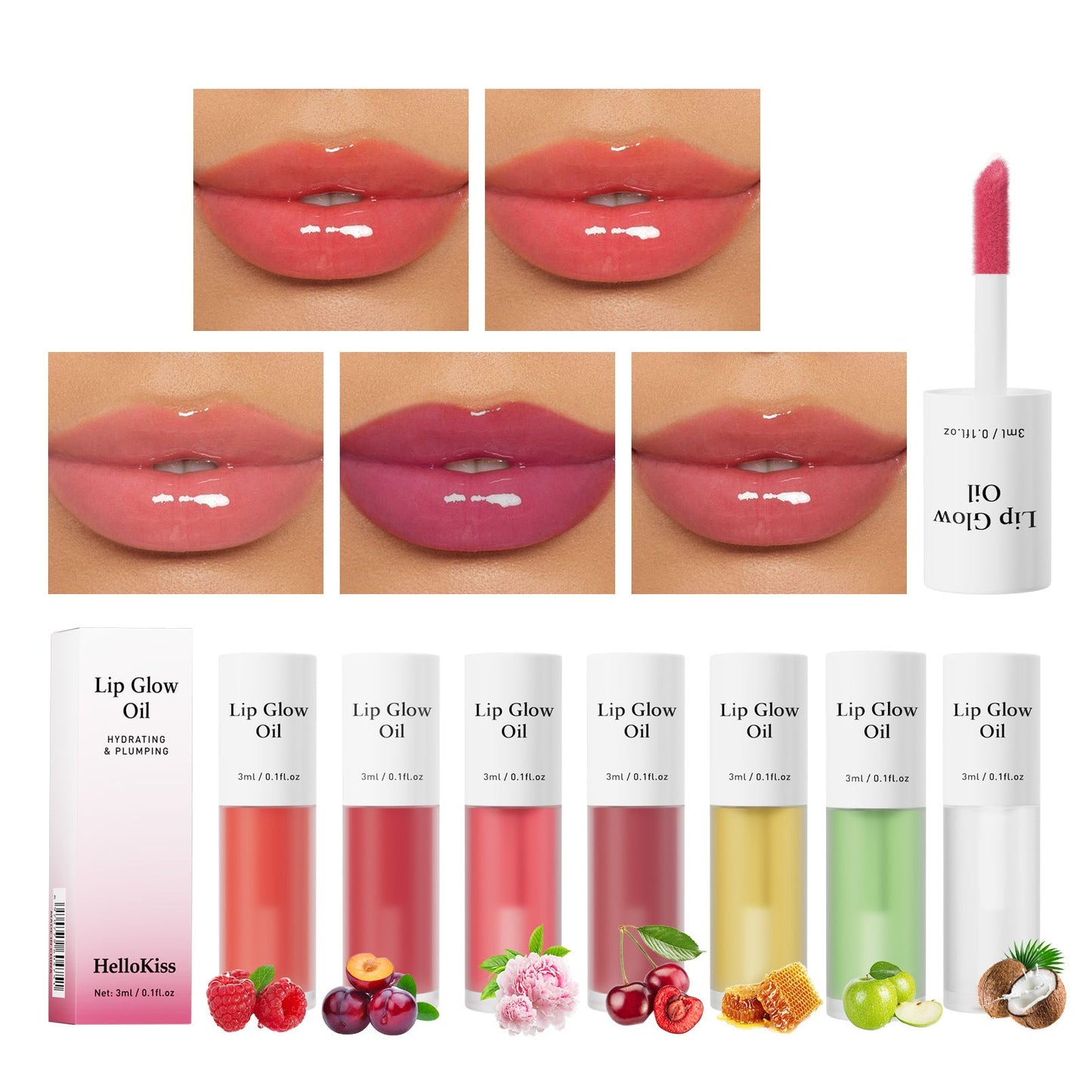 Water Light Lip Gloss Hydrating With Fruit Flavor for Women, Long Lasting Hydration, Non Sticky Shine, Water Based - merch gone viral.