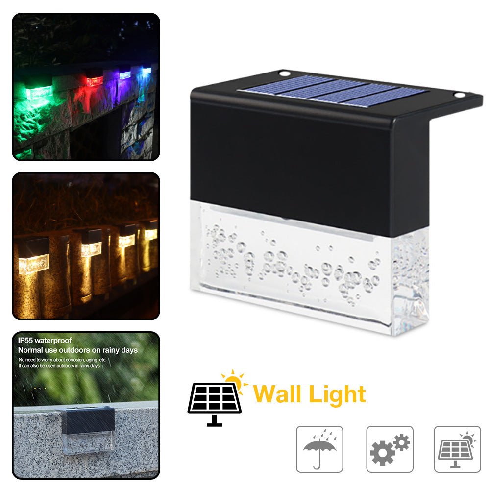 Waterproof RGB LED Solar Step Fence Light For Outdoor Use - Merch Gone Viral