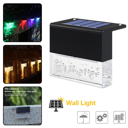 Waterproof RGB LED Solar Step Fence Light For Outdoor Use - Merch Gone Viral