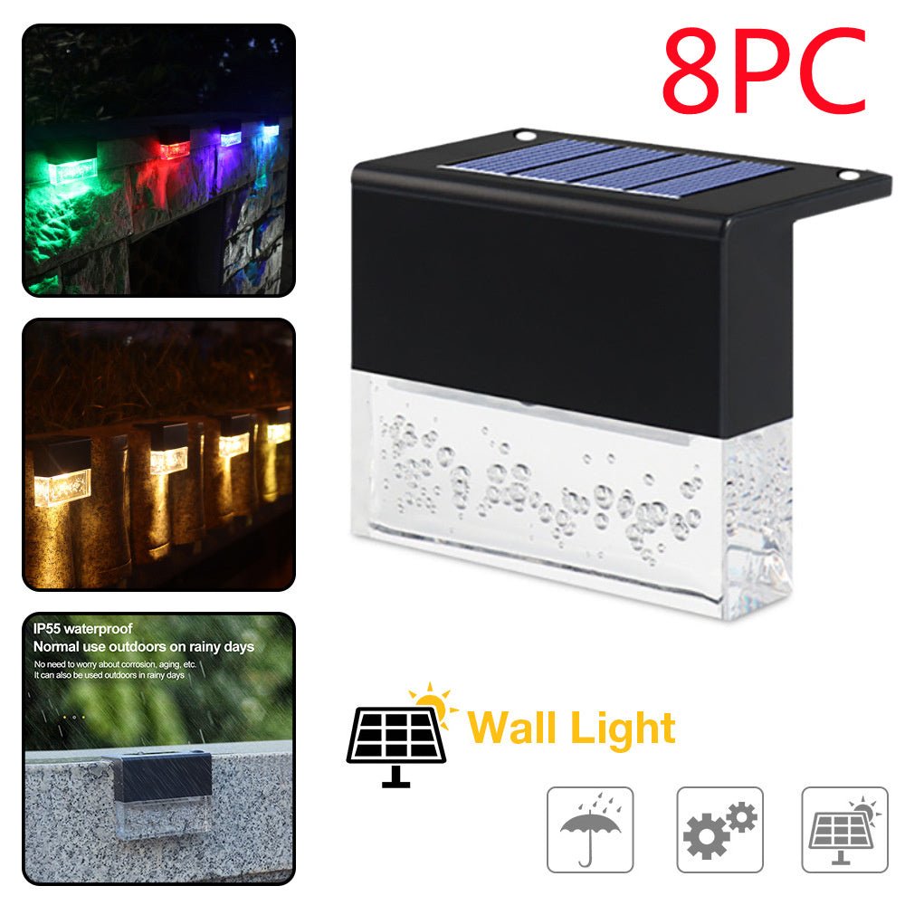 Waterproof RGB LED Solar Step Fence Light For Outdoor Use - Merch Gone Viral