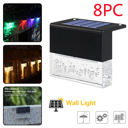 Waterproof RGB LED Solar Step Fence Light For Outdoor Use - Merch Gone Viral
