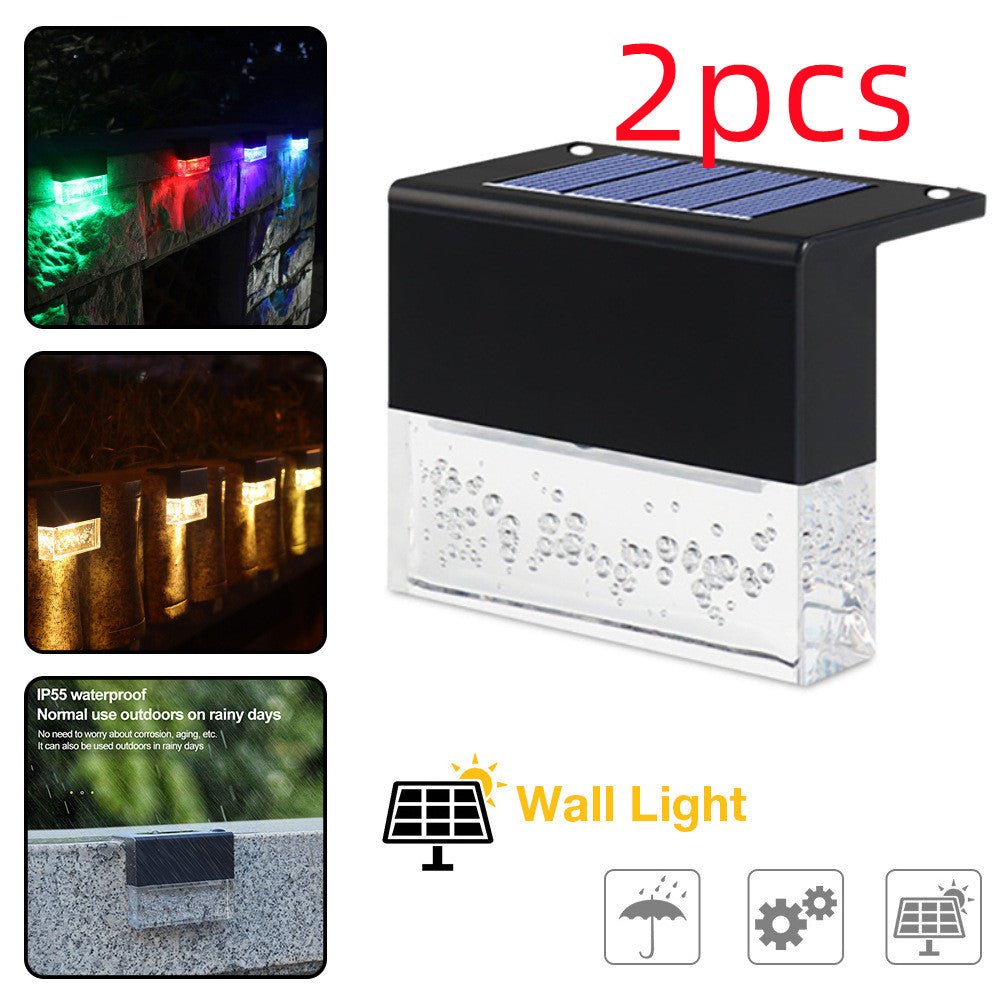 Waterproof RGB LED Solar Step Fence Light For Outdoor Use - Merch Gone Viral