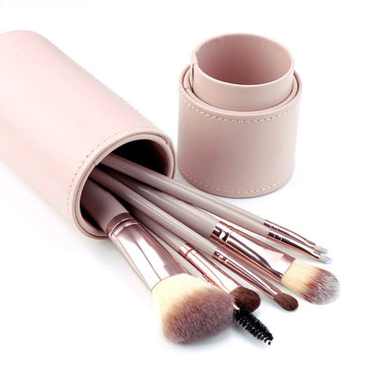 Women’s Contour And Foundation Brush Set 7 Brushes With Wooden Handles Case - Merch Gone Viral