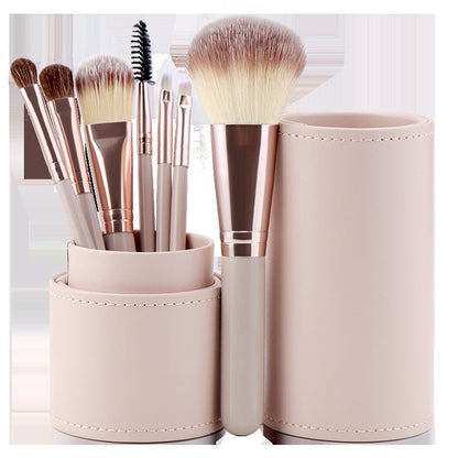 Women’s Contour And Foundation Brush Set 7 Brushes With Wooden Handles Case - Merch Gone Viral