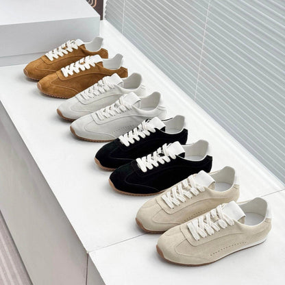 Women's Elegant Genuine Leather Flat Sneakers Soft Sole for Comfort Sneakers - Merch Gone Viral