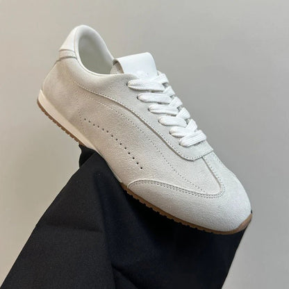 Women's Elegant Genuine Leather Flat Sneakers Soft Sole for Comfort Sneakers - Merch Gone Viral