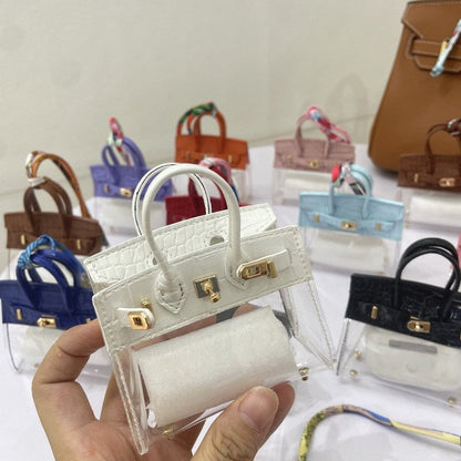 Womens Fashion Car Key Case Soft Leather Key Holder Wipes Clean Colorful Textures Protective Organizer - merch gone viral.