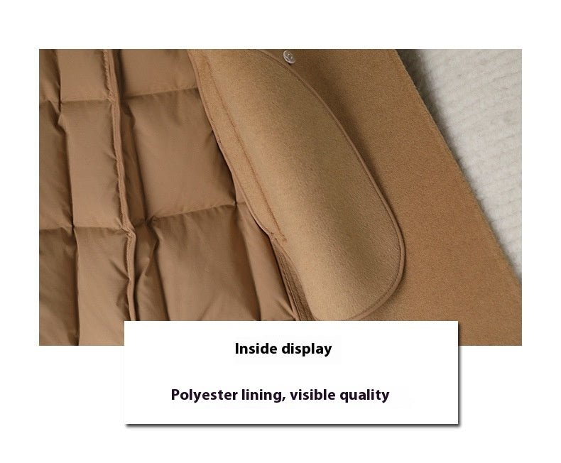 Women’s Imitation Mink Collar Wool Blend Jacket For Commute - Merch Gone Viral