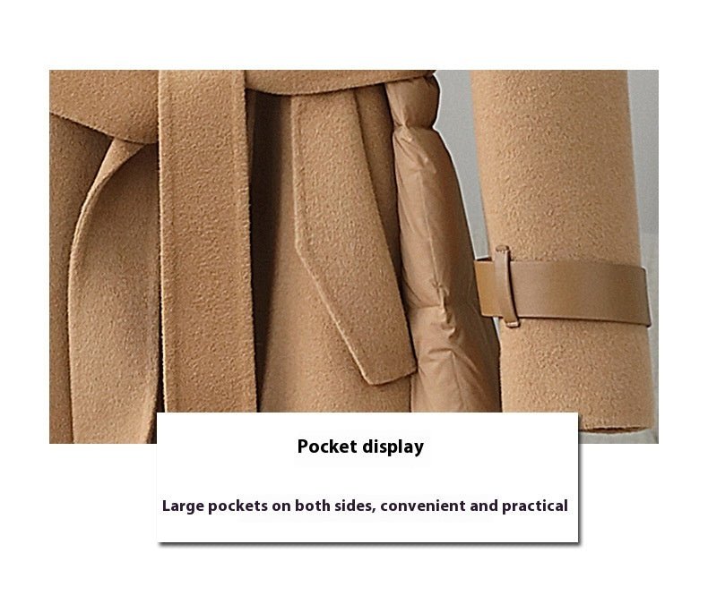 Women’s Imitation Mink Collar Wool Blend Jacket For Commute - Merch Gone Viral