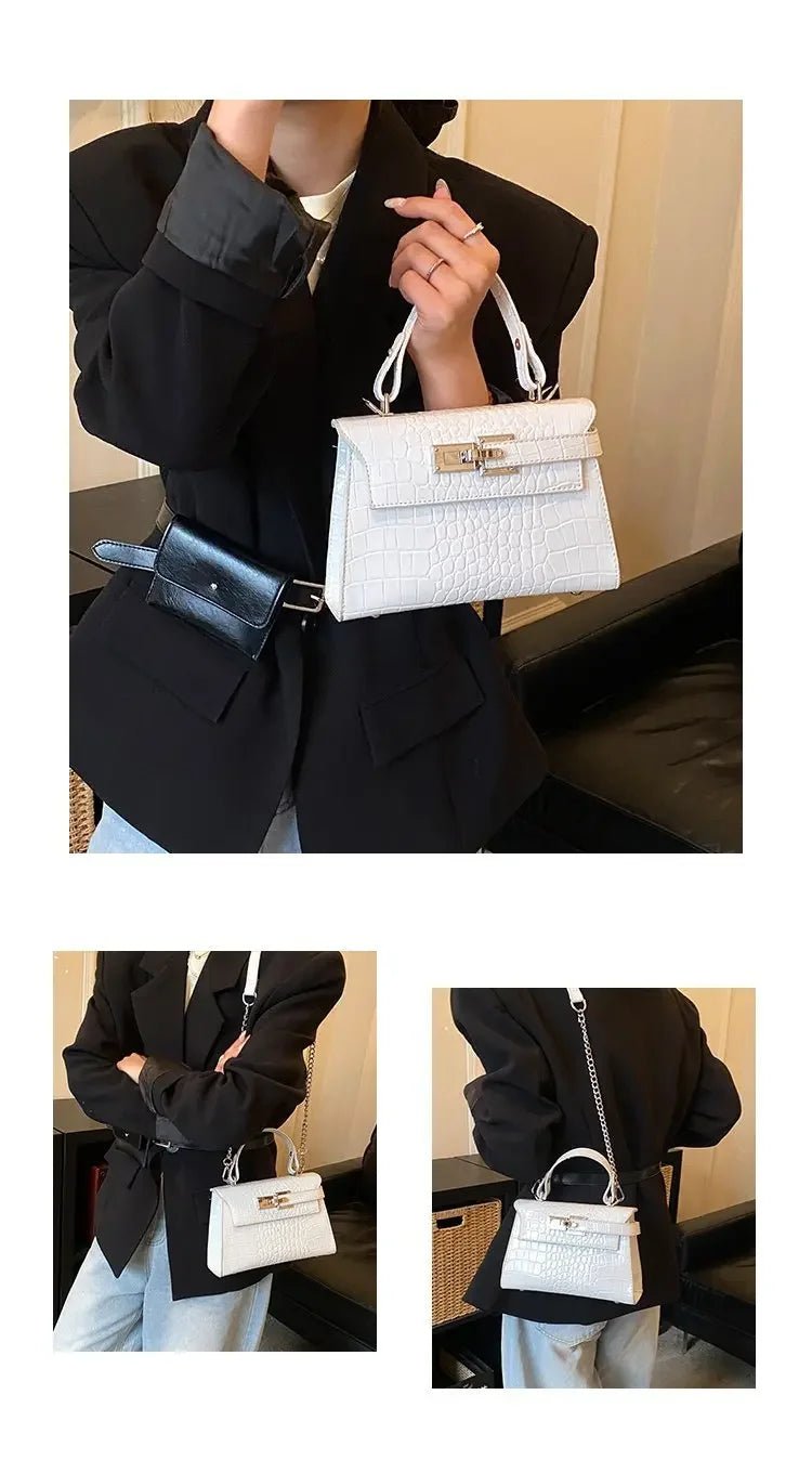 Women’s Leather Diaper Bag Satchel for Moms with Practical Pockets - Merch Gone Viral