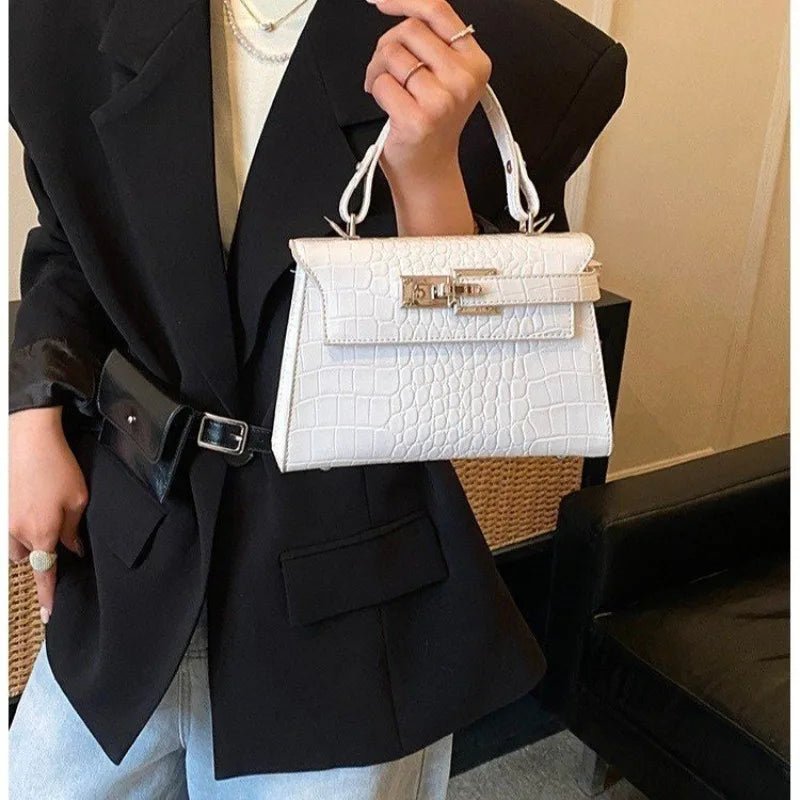 Women’s Leather Diaper Bag Satchel for Moms with Practical Pockets - Merch Gone Viral