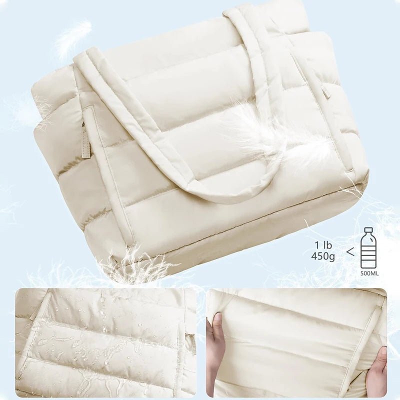 Women’s Lightweight Puffy Polyester Tote for Travel and Work - Merch Gone Viral