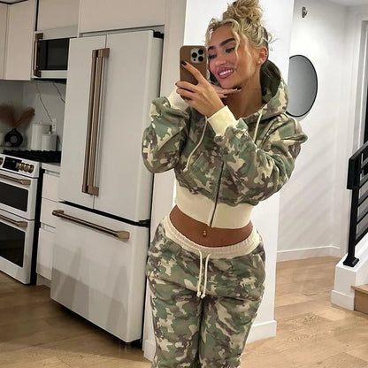 Women’s Pink Y2K Letter Pattern Zipper Sports Set Two Piece Loose Pants - Merch Gone Viral