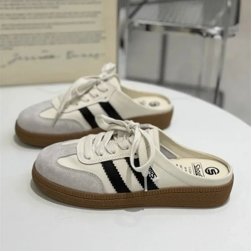Women’s Platform Mules PU Shoes Flat Slip On Casual Footwear - Merch Gone Viral
