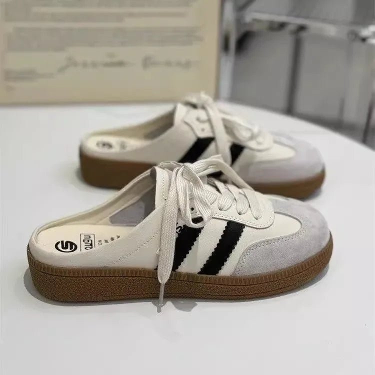 Women’s Platform Mules PU Shoes Flat Slip On Casual Footwear - Merch Gone Viral