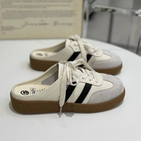 Women’s Platform Mules PU Shoes Flat Slip On Casual Footwear - Merch Gone Viral