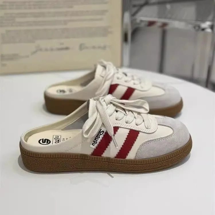 Women’s Platform Mules PU Shoes Flat Slip On Casual Footwear - Merch Gone Viral