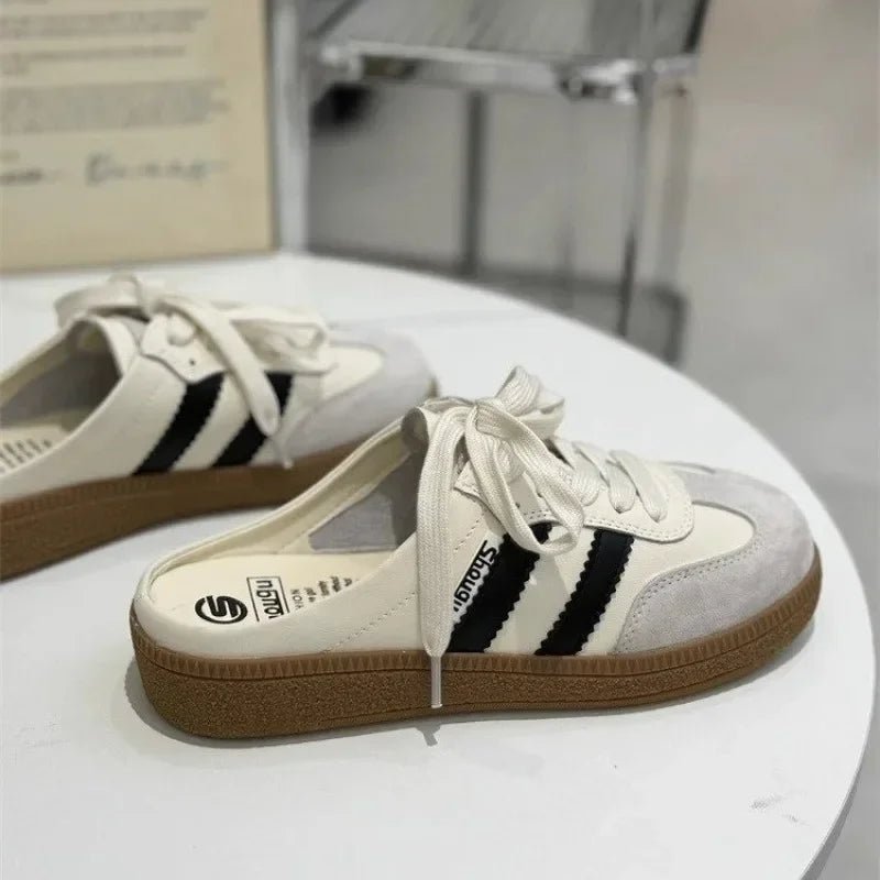 Women’s Platform Mules PU Shoes Flat Slip On Casual Footwear - Merch Gone Viral