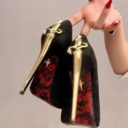 Women’s Pointed Toe Stiletto Pumps In PU With Fine Heel - Merch Gone Viral