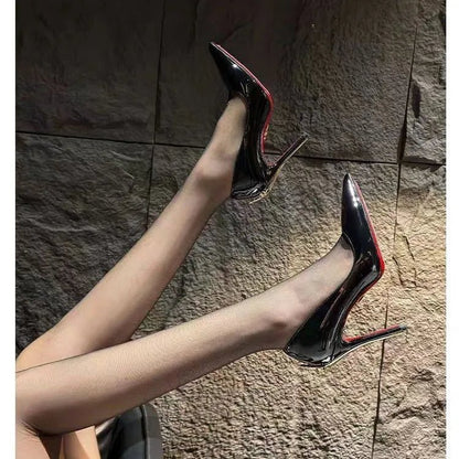 Women’s Pointed Toe Stiletto Pumps In PU With Fine Heel - Merch Gone Viral