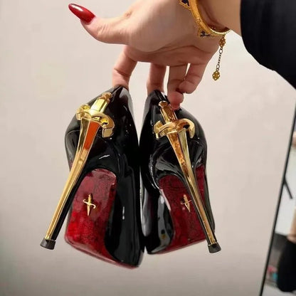 Women’s Pointed Toe Stiletto Pumps In PU With Fine Heel - Merch Gone Viral