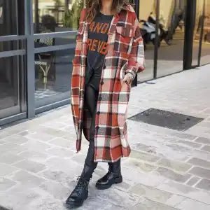 Women’s Polyester Coat with Side Slit Lapel, Slim Fit for Commuting - Merch Gone Viral
