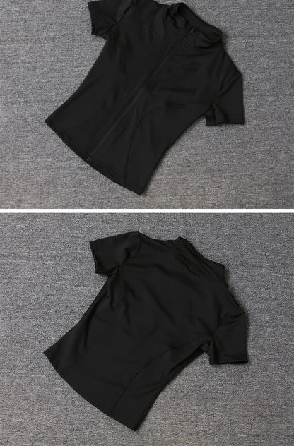 Women’s Quick Dry Slimming Training Top Full Zip Stand Collar Yoga - Merch Gone Viral