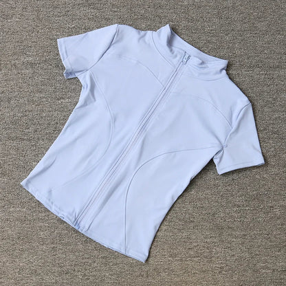 Women’s Quick Dry Slimming Training Top Full Zip Stand Collar Yoga - Merch Gone Viral