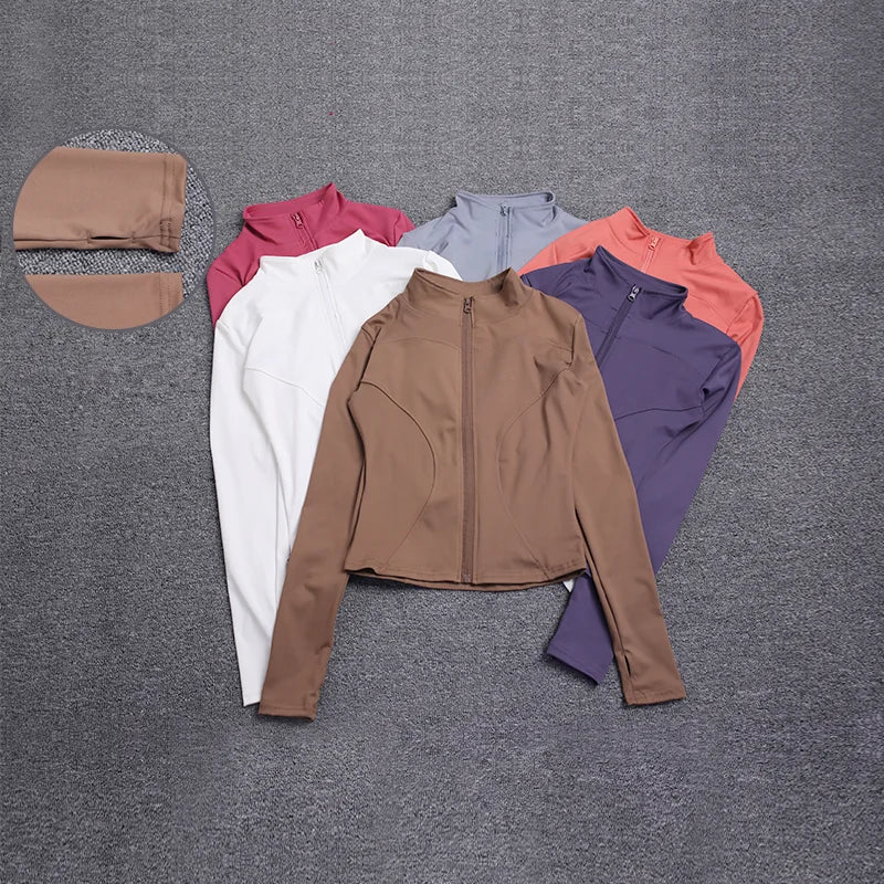 Women's Sport Jacket Long Sleeve Polyester For Gym Training Yoga - Merch Gone Viral